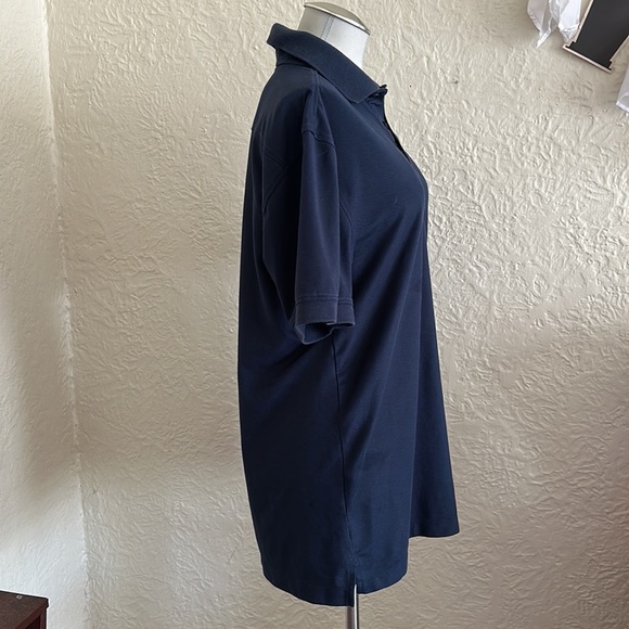 Miller Lite Beer Embroidered Work Wear Blue Polo Shirt Thrashed Medium - Picture 6 of 9